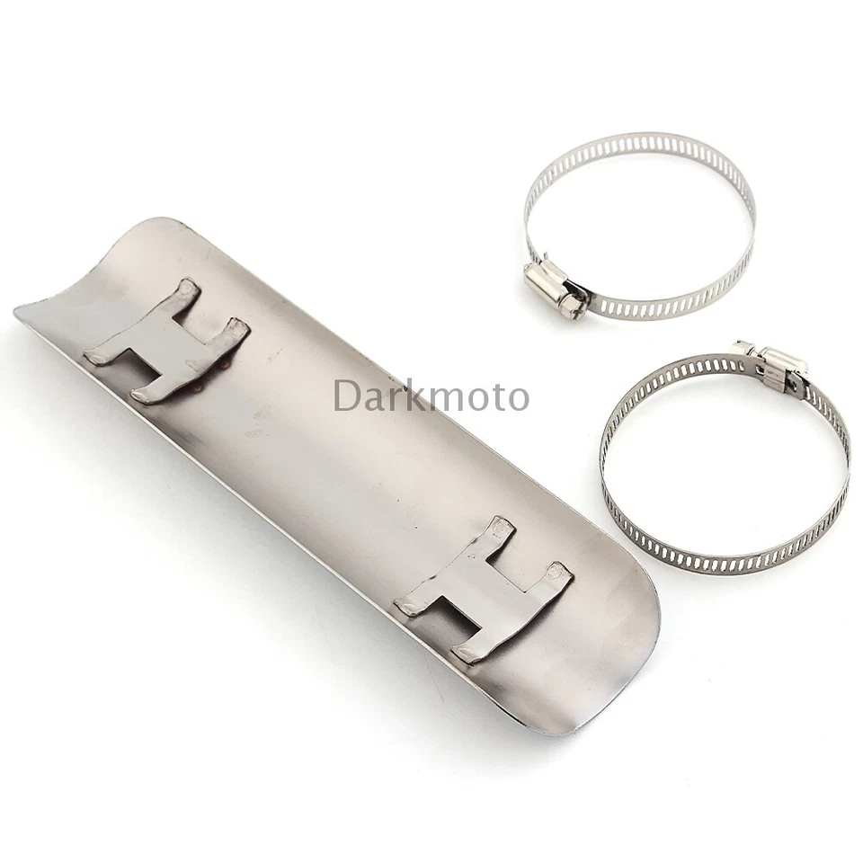 Tubo silenciador de escape universal para motocicleta protector térmico cubierta protector de talón personalizado Foto 4 de 4