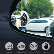 Universal 2PCS Wide Angle Convex Rear Side View Blind Spot Mirror 360  for Car