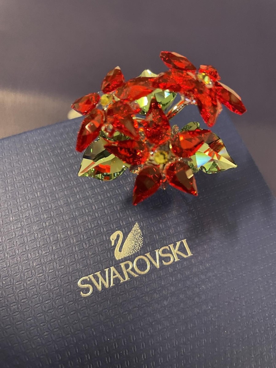 New In Box 100% Authentic Swarovski Joyful Poinsettia Crystal