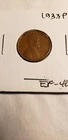 1933 P LINCOLN WHEAT PENNY CENT EXTREMELY FINE CONDITION