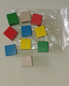 wooden counting cubes