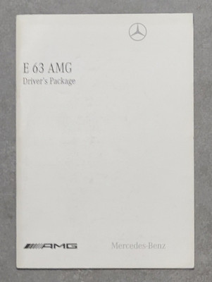 AMG Mercedes Benz E63 Drivers Package Bordmappe Katalog