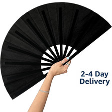 13 inch Large Rave Fan Clacking Popping Fan for Line Dancing, Foldable Hand Fan