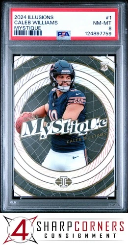 2024 PANINI ILLUSIONS MYSTIQUE #1 CALEB WILLIAMS RC PSA 8