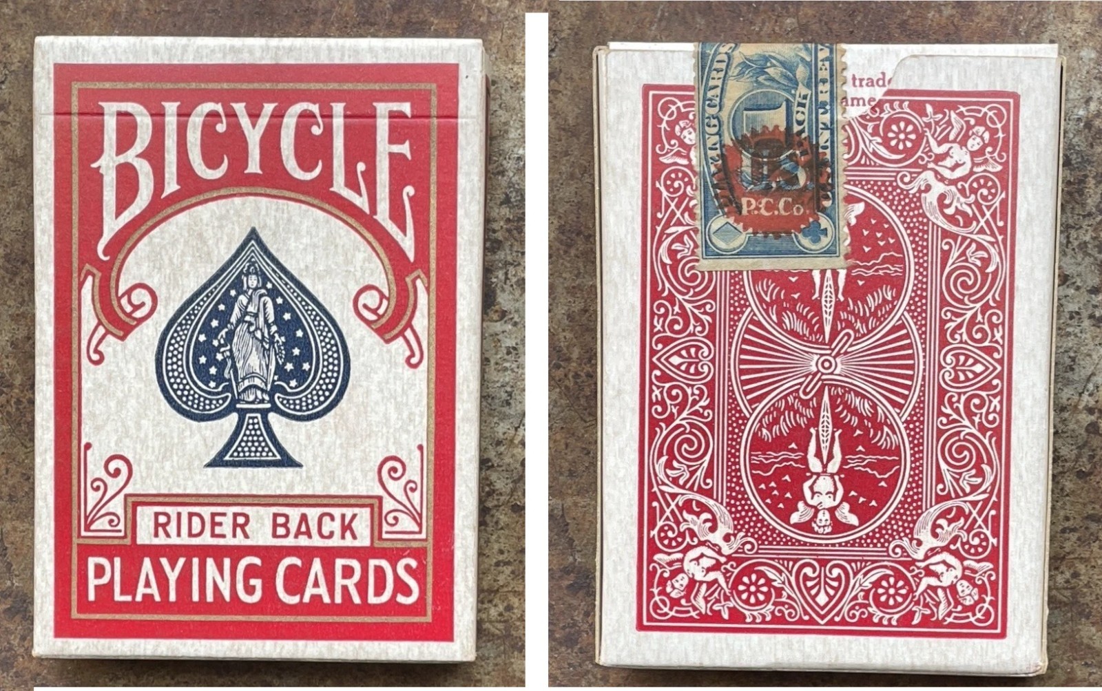 Rider Back Playing Cards, Nib - Red