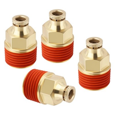Boeray 1/4'' Quick Push to Connect Fittings 1/4''OD × 1/2''NPT Thread, Gold