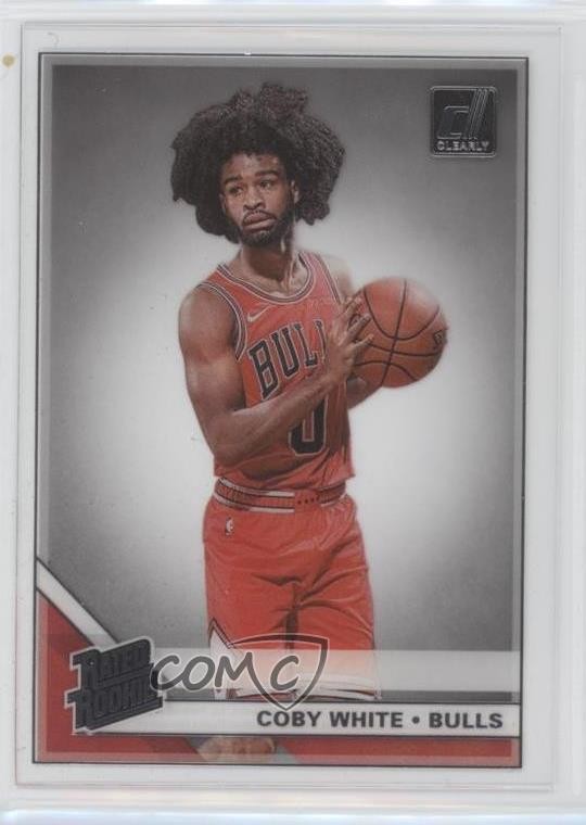 2019-20 Panini Clearly Donruss Rated Rookie Coby White #56 0tc2