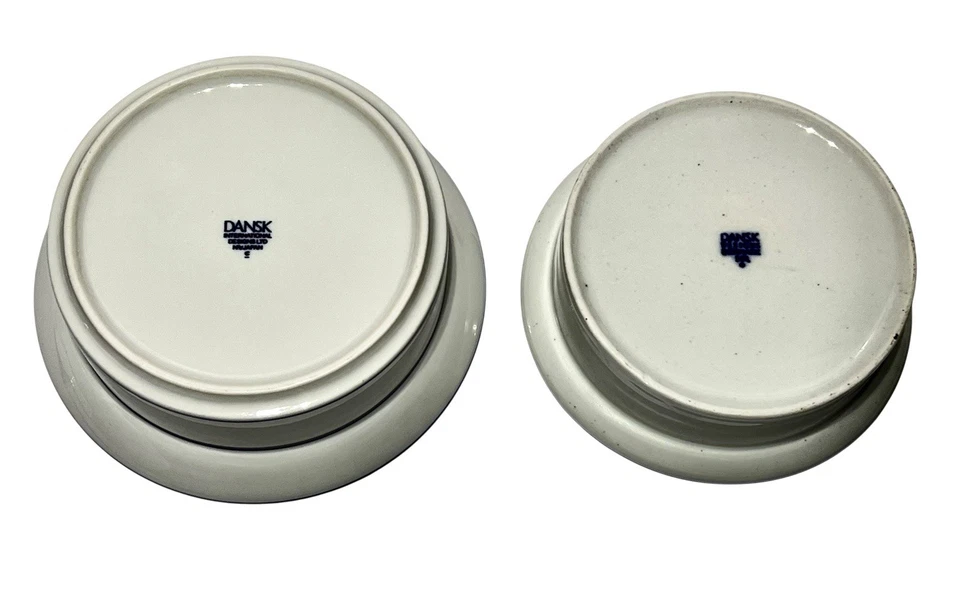 Juego de 3 cuencos de cereal Dansk Allegro borde azul 6 5/8" y cuenco de bayas 6" Foto 4 de 4