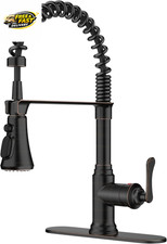 Rustic Kitchen Faucet with Pull down Sprayer Oil Rubbed Bronze, 3 Modes Stainles