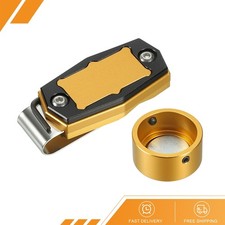 Billiard Magnetic Chalk Holder Round Aluminum Alloy Pool Case Gold Black