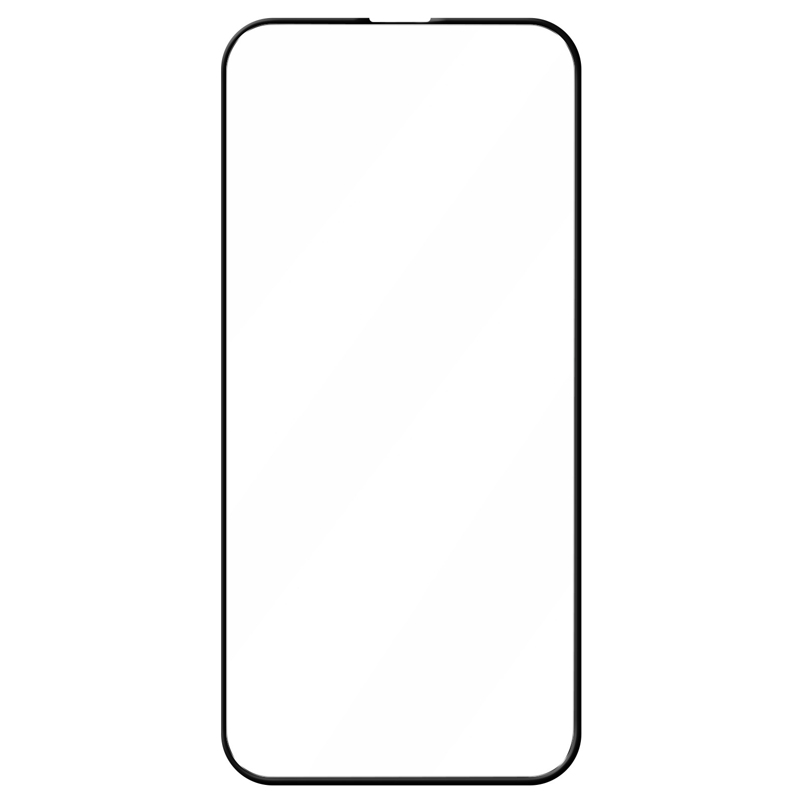Coque anti-taches en verre trempé iPhone 14 noir protection écran 21D intégrale