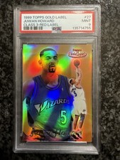 Juwan Howard 1999-00 Topps Gold Label #27 Class 3 Red Label #/25 PSA 9