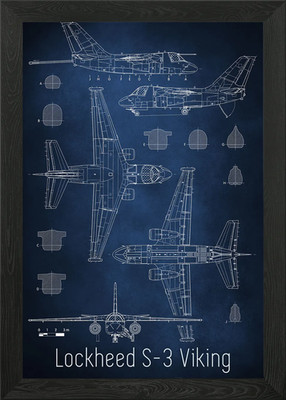 S 3 Wikinger Bauplan gerahmt Wandbild Poster Leinwanddruck Bild