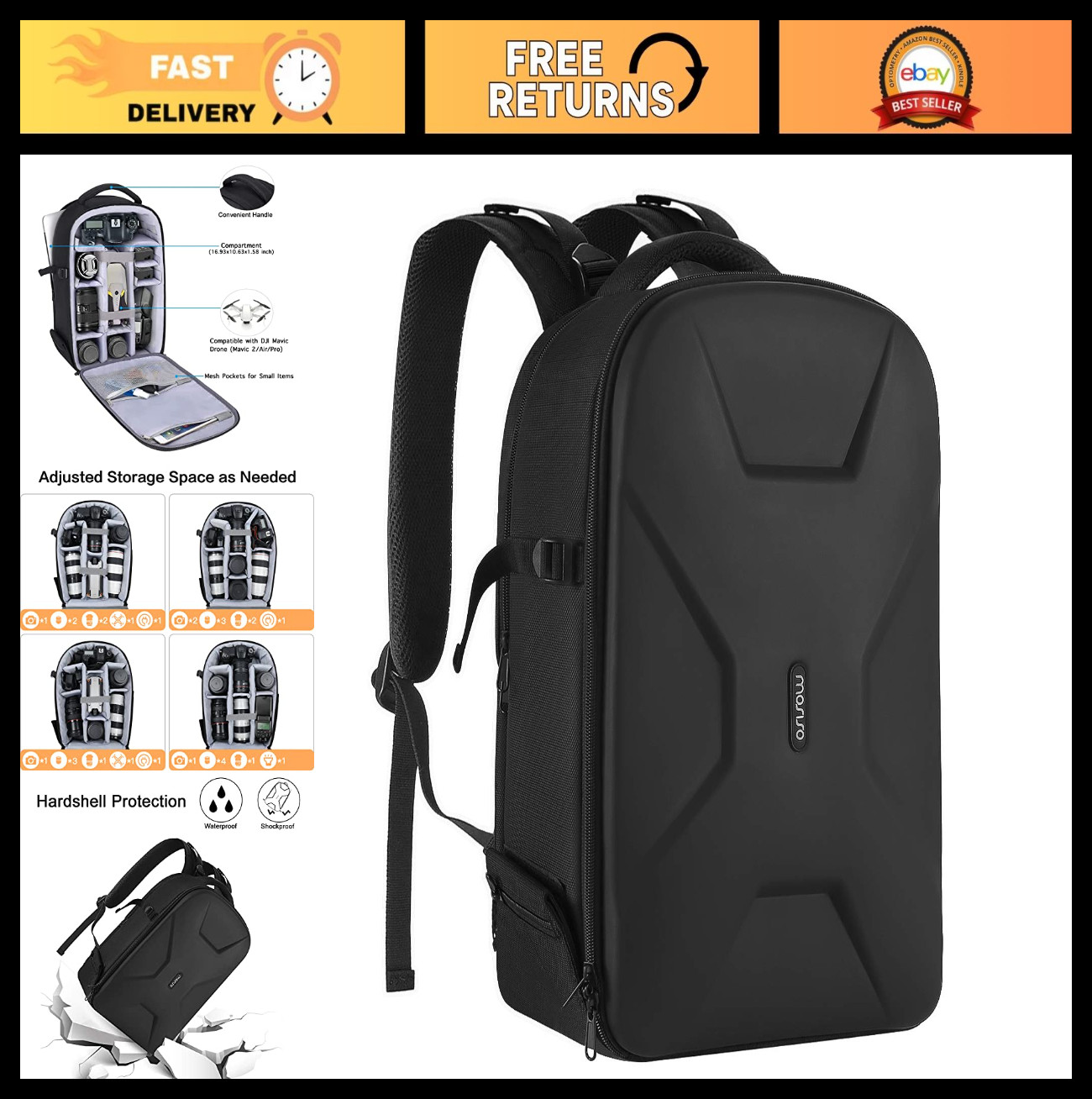 For Dslr/slr/mirrorless, Tripod Holder, 15-16" Laptop