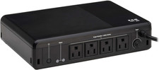 600VA UPS Desktop Battery Backup and Surge Protector, 300W, 4 Outlets, Home Of