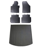 FußMatten Kofferraumwanne FüR VW Touran 1T 2003-2014 Kombi Im Set Gummi Matten