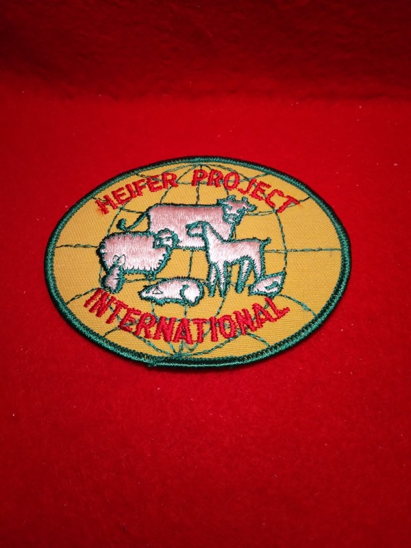 HEIFER PROJECT INTERNATIONAL COW SHEEP GOAT PIG ENDING HUNGER & POVERTY PATCH