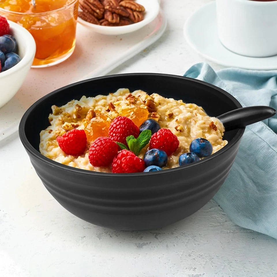 Set of 32 Reusable Plastic Dish Kitchen Dinnerware Set Plates Dishes Bowls Cups - Image 4 of 4