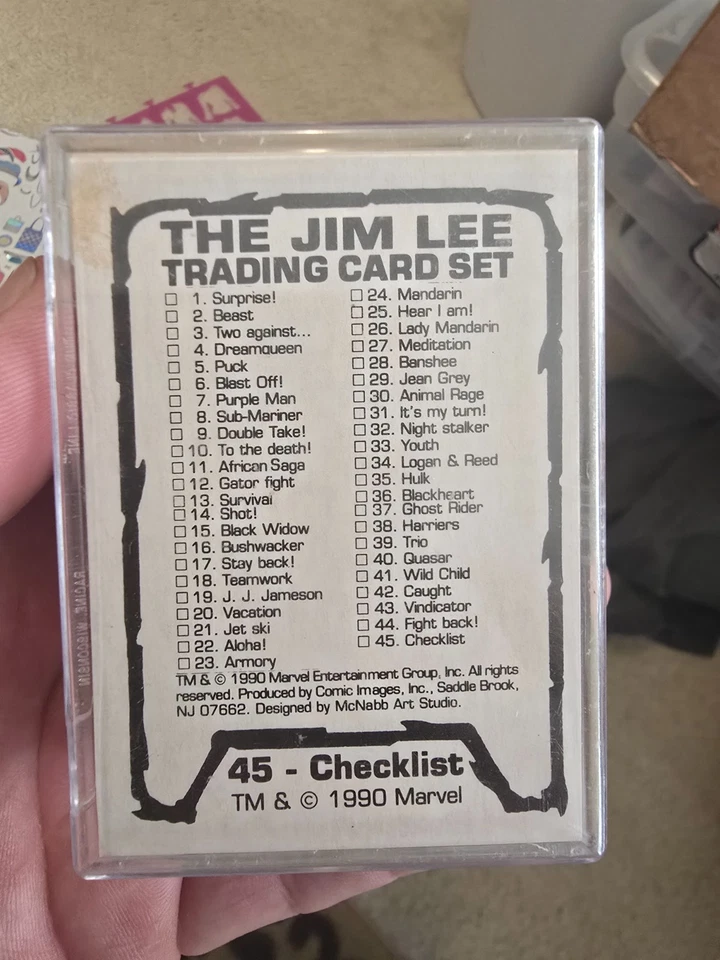 Juego completo de imágenes de cómic Jim Lee X-Men Serie I 1990 Foto 2 de 2
