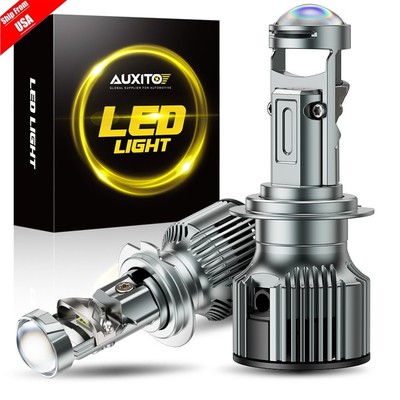 H7 200W Bi-LED Projector Lens Headlight Bukbs Kit 50000LM High Low Beam Retrofit
