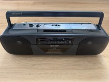 Sony CFS-201 AM/FM Stereo Cassette Boombox Portable Radio Tape Player