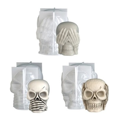 Themed Party Skull Silicone Mold For Resin Art Making Photography Prop