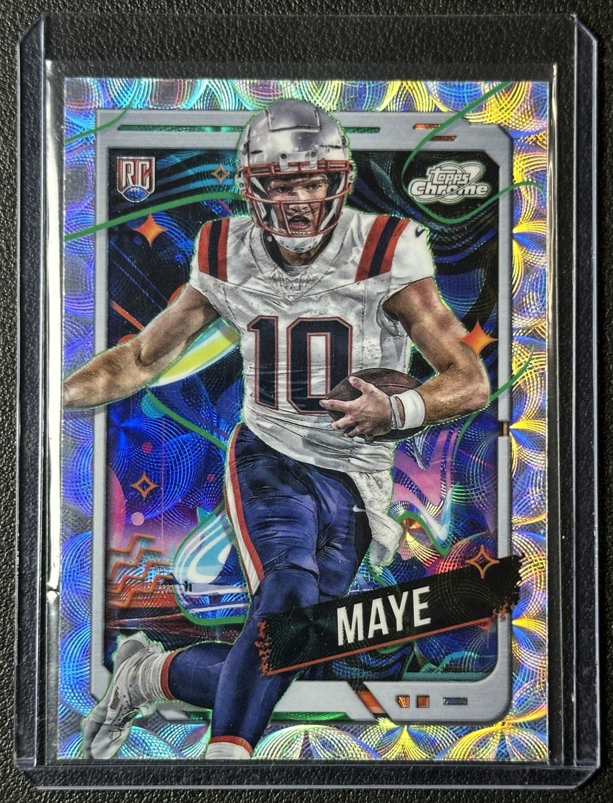 DRAKE MAYE 2024 TOPPS COSMIC CHROME #162 ROOKIE NUCLEUS REFRACTOR RC PATRIOTS SP