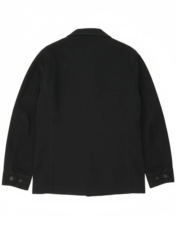 SUPERDRY Mens Pea Coat UK 40 Large Navy Blue Cotton CW05 - Image 2 of 4