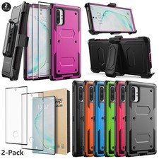 For Samsung Galaxy Note 10 Note 10 Case Protective Cover Clip  Tempered Glass