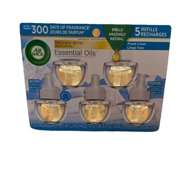 Air Wick 0.67 oz. Fresh Linen Plug-In Scented Oil Refill (5-Pack)