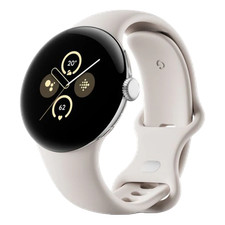 Image of Google Pixel Watch 2 41MM Polished Silver Wifi + Cellular White Very Good
