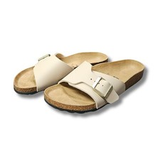 Sandali da donna Birkenstock Catalina beige ciabatte in Birko Flor taglia 39