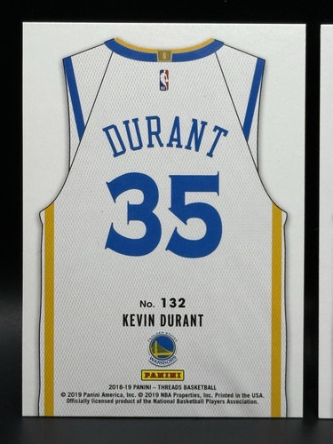 2018-19 Panini Threads Kevin Durant 2 Card LOT Jersey Association Dazzle SP NM - Bild 5 von 6