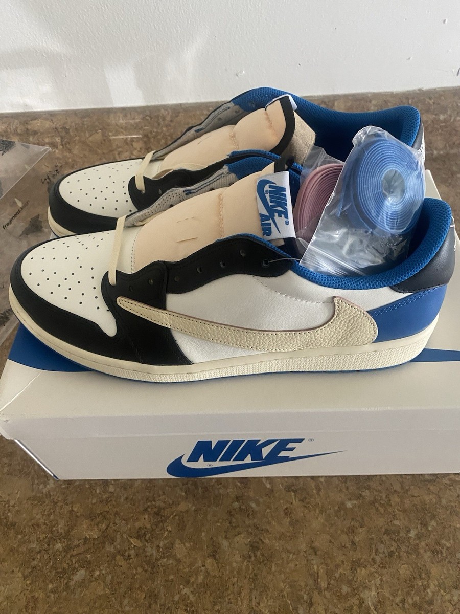 Size 13 Jordan Retro x Fragment Design x Travis Scott Low Blue  (DM7866-140)