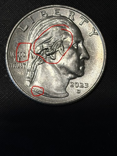 2023 D Quarter Error Coin Mint “IN COD WE TRUST” 2023 US Currency error Jovita