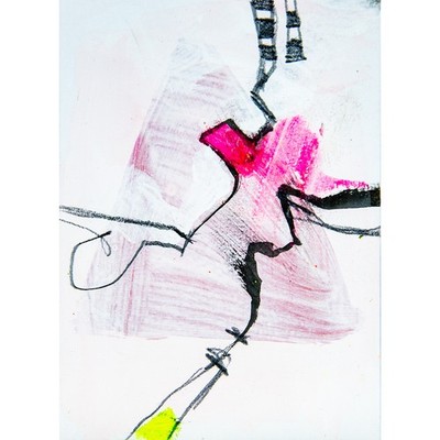 Original painting ACEO Miniature OOAK unusual Art unique Real abstract No. 68