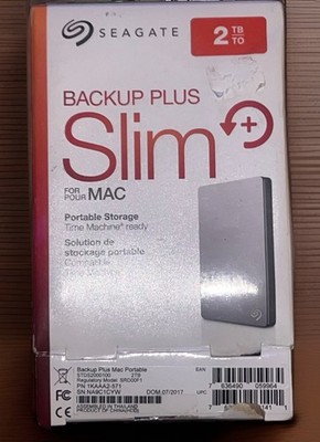 TESTED New Seagate 2.5'' Backup Plus Slim 2TB USB-B to USB-A HDD STDS2000100