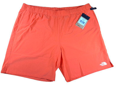 The North Face Men's Hi Viz Wander Shorts Repellant Orange 2XL Flash Dry XXL New