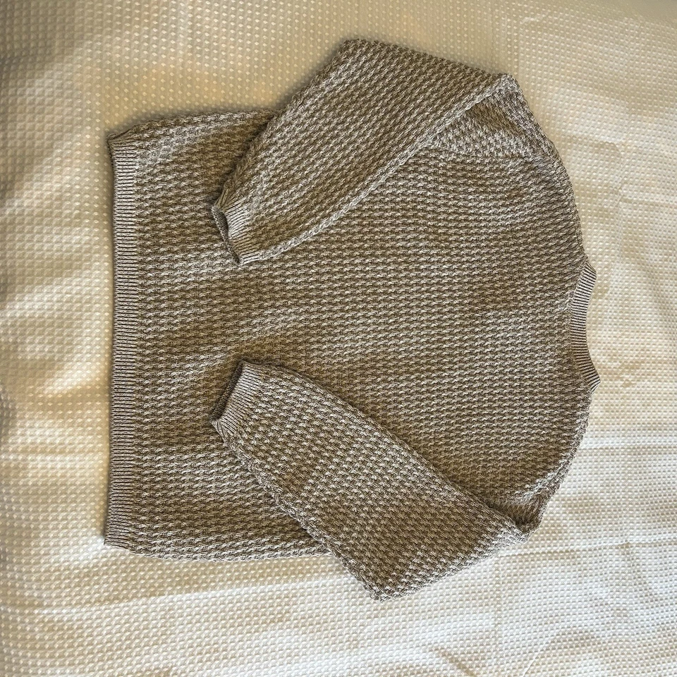 Suéter Bill Blass Para Hombres XL Tejido Cuello Redondo Pullover 3 Botones - De Colección Foto 4 de 4