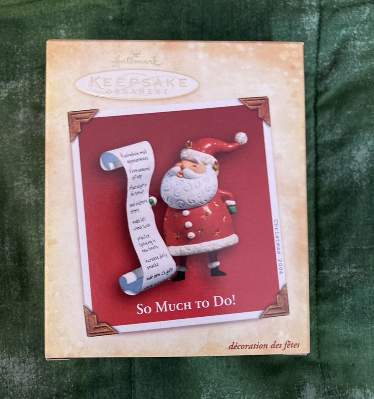 Hallmark Keepsake Santa Claus "So Much To Do!" Christmas Ornament 2004 PR3035