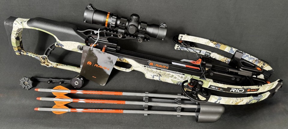 Ravin R10 Camo Ready to Hunt Crossbow Kit 3 Bolt Quiver Crank Scope ...