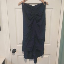 NWT! Quince 100% Washable Mulberry Silk Strapless Navy Dress! Sz. S! (A80)