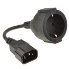 IEC 3 Polig C14 Kessel Auf Europäisch Schuko Netzstecker Buchse Adapter Kabel