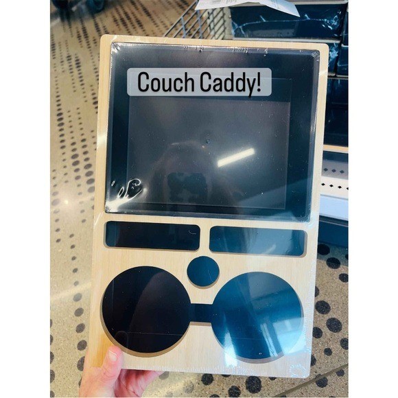 Sofa Buddy Couch Caddy With Cup Holder &Tray  12" L x 8" W Wood & Plastic Design