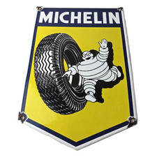 Vintage Michelin Tires Bibendum Sign - Gas Pump Advertising Service Sign