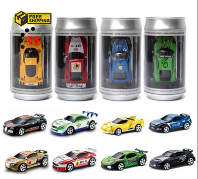 Mini RC 1:58 Scale Small Pocket Portable Micro Racing Car Can Mini, Blue