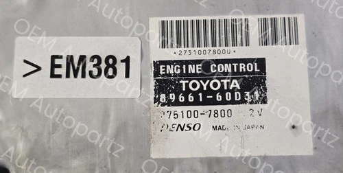 Lexus Gx470 2007-2009 Engine Computer 2UZ-FE 89661-60D31 Ecu Oem Used - Picture 2 of 10
