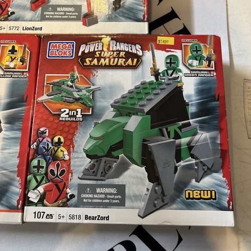 power rangers samurai mega bloks Lot: 5772/5775/5818 Ape, Lion & Bear Zords - Picture 4 of 4