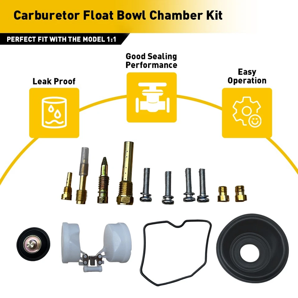 CARBURETOR CARB REPAIR REBUILD KIT Fits For Kawasaki KLR650 KLR 650 1987-2018 - Image 2 of 4