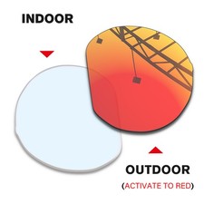 Transition-Clear to Red Replacement Lenses for Oakley HSTN OO9242 52mm Frame